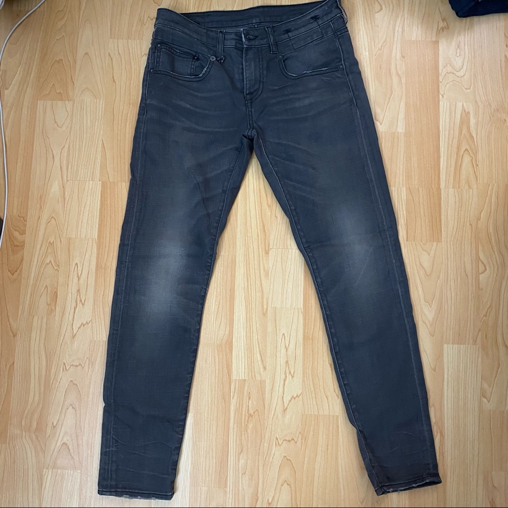 R13 Boy Skinny Jeans Sz 25 Grey Vintage